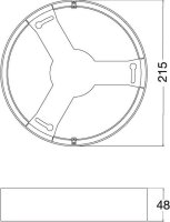 Rámeček pro povrchovou montáž LEDVANCE DOWNLIGHT IP44 FRAME DN 215 WT