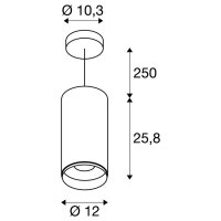 NUMINOS PHASE XL, závěsné svítidlo černé 36 W 4000 K 36° SLV 1005718