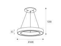 LED2 3270751D SATURN 60 P-Z, W DALI/PUSH DIM 50W 2CCT 3000K/4000K