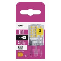 LED žárovka Classic JC G9 4W (40W) 470 lm neutrální bílá EMOS ZQ9545.2