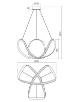 Závěsné svítidlo NUCLEO SU LED 50W D700 3000K BRONZE REDO 01-1785