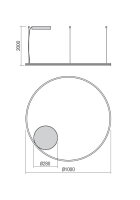 Závěsné svítidlo ORBIT SU LED 68W 4000K D1000 BRASS-TRIAC REDO 01-1917-TRIAC