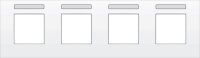 4-rámeček vodorovný s průhledným popisným štítkem Intense-WHITE NIKO 120-76402