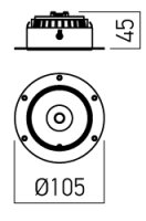 XGLOW TRIM. REC. FITTING 1x13W 220-240V