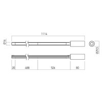 XAXE LINEAR LIGHT FITTING VERTICAL 1114m