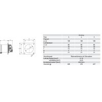 přívodka vestavná 5P 63A/500V 7h IP44 přímá příruba 100x100mm POWER TWIST