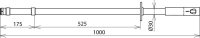 Izolační tyč 36 kV M12 SK s nástrčnou spojkou délka 1000 mm DEHN 766100