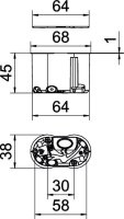 OBO HG 45-WAD-LD Přístrojová krabice do dutých stěn 68x38x45