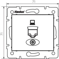 DOMO Datová zásuvka (RJ45Cat 6 Jack) - černá matná KANLUX 36621