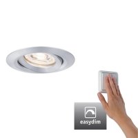 LED vestavné svítidlo Nova mini Plus EasyDim výklopné 1x4,2W 2.700K hliník 230V