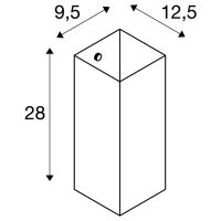 QUADRASS, Indoor, nástěnné svítidlo, E27, černé    SLV 1003430