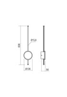 Nástěnné svítidlo DIAZ AP RD LED 12+6W IP20 3000K SWH REDO 01-2699