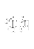 Nástěnné svítidlo LUXOR AP LED 12W 3000K L250 BK REDO 01-3307