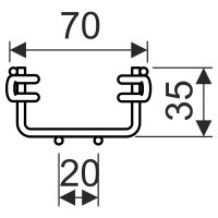 Drátěný žlab s integrovanou spojkou 35x60, elektrolyticky zinkováno