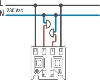 HYDRO BÍLÉ-2-tlačítko (2P) (bez krabice) - automatické svorky NIKO 701-35005