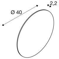 MANA 40 stínidlo, kulaté, měsíční struktura, V: 2,2 cm, zlatá barva SLV 1008205