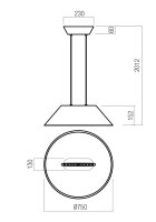 Závěsné svítidlo AKIRA SU LED 12W 3000K COFFEE/DARK GREY  REDO 01-3524