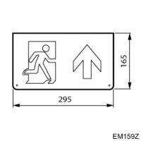 EM159Z WL/CM EXIT SIGN LEGEND DOWN PHILIPS 871869979907600