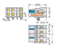 Pružinová svorka CAGE CLAMP 2,5mm2 světle šedá 7pól. WAGO 721-207/008-000