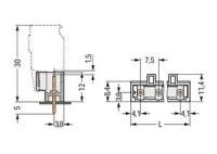 Konektor s pájecími piny THT pájecí kontakt 1,2x1,2 mm rovné světle šedá 11pól.