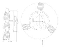 Stropní svítidlo ROY chrom 3xE14, max. 40W 230V GLOBO 54985-3