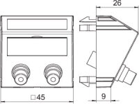 multimed.nosič Audio-Cinch MTS-2R L RW1