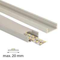 Přisazený hliníkový profil PF 24x10 mm mléčný difuzor 2 m MCLED ML-761.008.43.2
