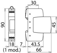 Svodič přepětí DEHNrail M 2-pólový, 60V 953202