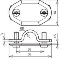 Štítek pro označení svodu (bez čísla), Al pro prům. 16mm DEHN 480004