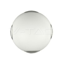 4W LED Wall Light White Body Round 4000K