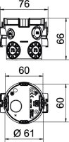 OBO UG 66-GS Přístrojová krabice pod omítku O60mm H66mm Polypropylén PP