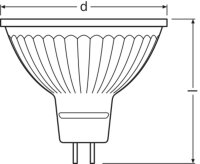 Světelný zdroj LEDVANCE PARATHOM DIM MR16 20 36 ° DIM 3.4 W/4000 K GU5.3