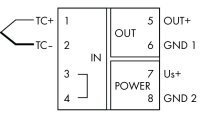 Měřicí transformátor teploty pro termočlánky, 24 V DC světle šedá WAGO 857-810