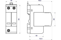 Svodič rázového přepětí HSA PV 200/2 M HAKEL 27226