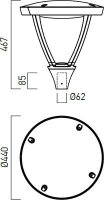 XTOWN URBAN RND. LIGHTING FITTING 45W 10