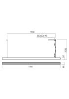 Závěsné svítidlo CITYLINE SU LED 46.5W 3000/4000K BK/S.COFFEE (180) REDO 01-3842