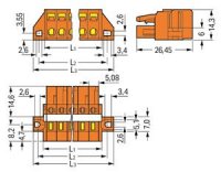 Pružinová svorka CAGE CLAMP 2,5mm2 oranžová 7pól. WAGO 231-307/027-000