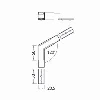 Spojka rohová 120° pro profily FKU75, set, elox FK TECHNICS 4739274