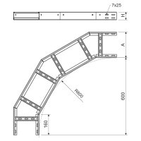 Oblouk horizontální 110x200, nerezová ocel AISI 304 KOPOS INOXKLOBH 110X200_IX