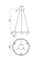 Závěsné svítidlo SUMMIT SU LED 28W+12WW 3000K D600 SBK/BGD REDO 01-2491