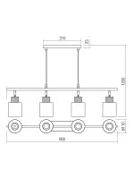 Závěsné svítidlo HANSEN SU 4X42W E27 SBK REDO 04-530