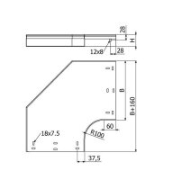 Koleno žlabu LINEAR+ KL-1B 90° 50/50 ''ŽZ'' ARKYS ARB-12220201