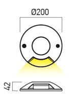 XPUCK GROUND SURF. FIXTURE 1x6W 220-240V