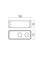 Nástěnné svítidlo YUKI AP LED 10W 3000K L55 FOGGY NICKEL/BK  REDO 01-3695