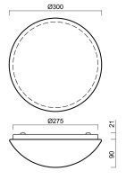 Přisazené svítidlo TITAN 1 LED-1L14B07KN62/PM06 3000 19W IP54 OSMONT 53245