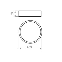 Plafon JASMIN 270-W/M 23126 Kanlux