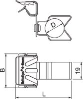 Nosníková svorka OBO BCHPO 2-4 D20 pro trubky 2-4mm Ocel