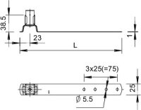 OBO 157 F-CU 230 Střešní držák vedení 8mm měď Cu