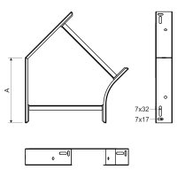 Oblouk 45° pro žlab 50x62 žárový zinek (Mars) KOPOS NO 45X50X62_F