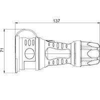 gumová spojka, německý standard, s víčkem, IP44 PCE 25621-s